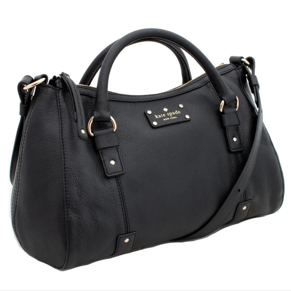 💎 kate spade NY Black Berkshire Road Bernie Convertible Satchel - Flawed Gem
